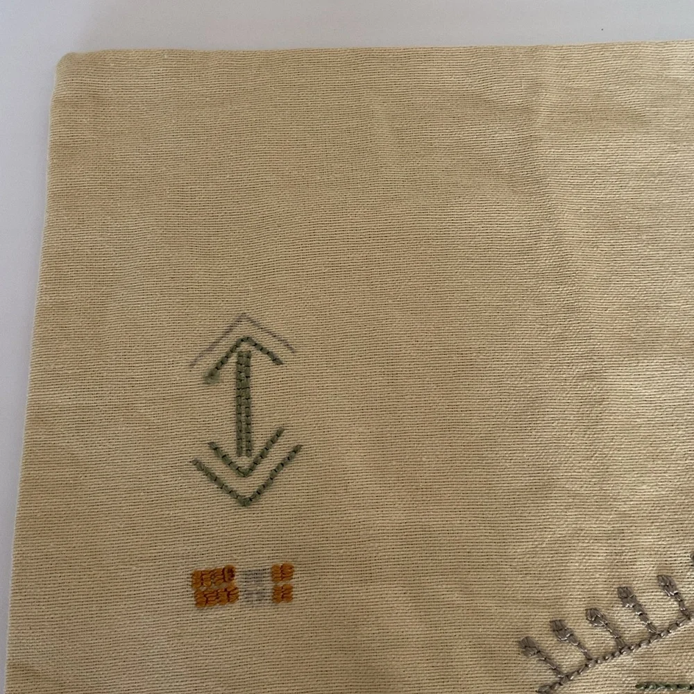 Crate and  Barrel Belgin Icon Pillow Cover 23” x 23”.